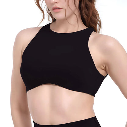 NCLAGEN Softmotion High Neck Sports Bra Push-up High Suport Gym Tank Top Fitness Pilates Running Sports Underwear Workout Yoga