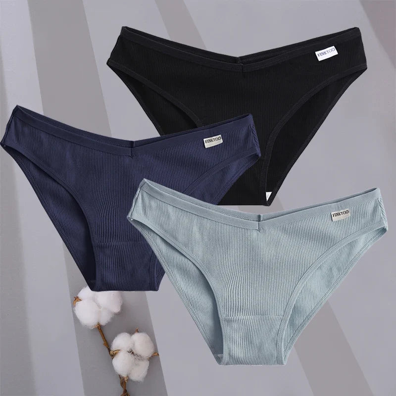 Comfortable Cotton Briefs for Women – 3-Piece Panty Set