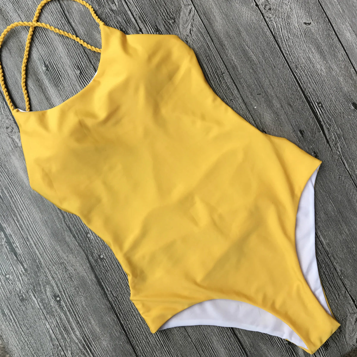 DEKA Women Solid Backless One Piece Swimsuit Sexy Bandage Swimwear Monokini High Cut Bathing Suit Swim Bodysuit
