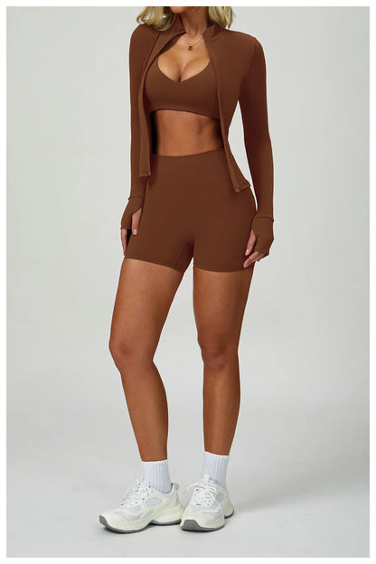 2/3-Piece Activewear Set – Sports Bra &amp; High Waist Leggings