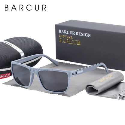 BARCUR Sports Polarized Sunglasses for Men Lightweight TR90 Square Fishing &amp; Travel Eyewear UV400 Protection Men Accessory