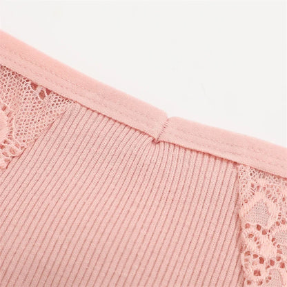 Soft Cotton Thong Panties Set — Lace G-String Underwear for Women