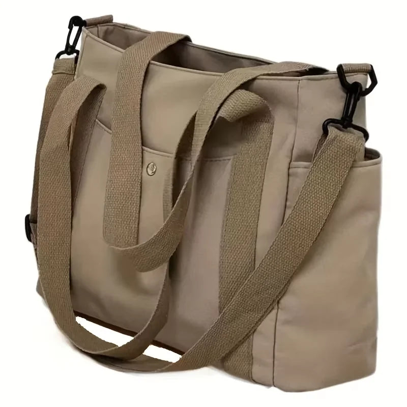 Homefish Large Capacity Nylon Crossbody Messenger Bag - Adjustable Removable Strap