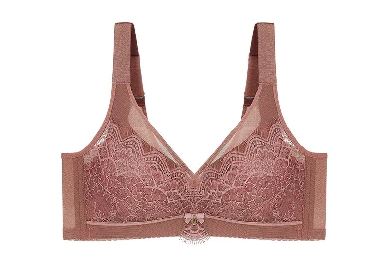 French Lace Minimizer Bra for Women U-Back Side Support Top Up Bra Anti-Sag Sexy Shapewear Underwear New Autumn OWD6017