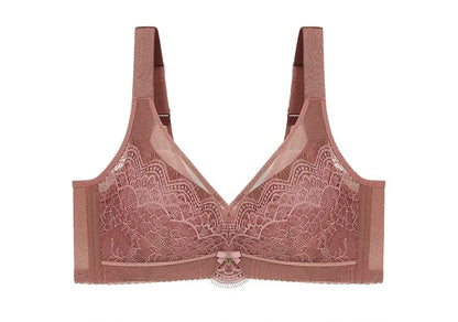 French Lace Minimizer Bra for Women U-Back Side Support Top Up Bra Anti-Sag Sexy Shapewear Underwear New Autumn OWD6017
