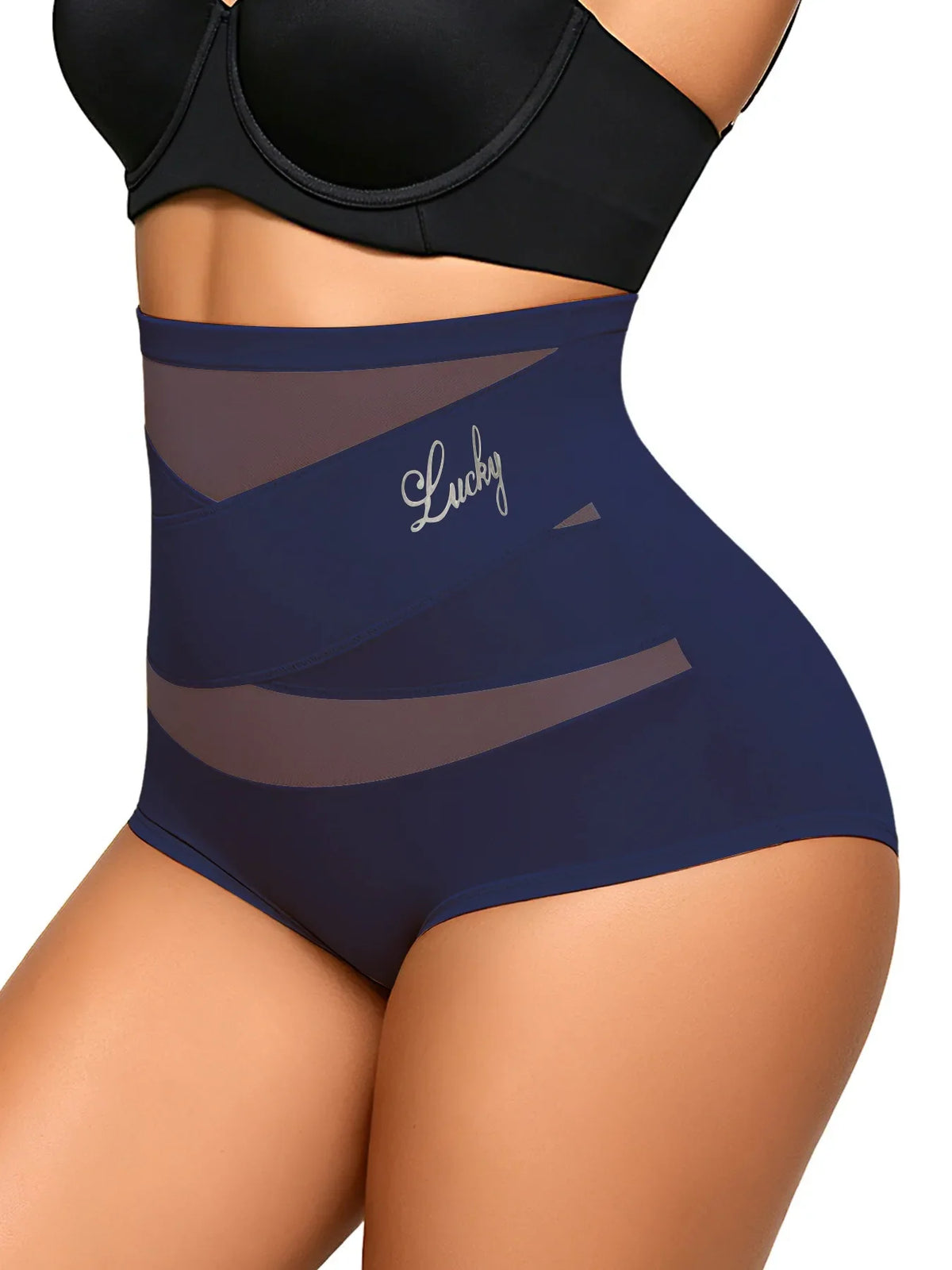 1pcs High Waist Mesh Tummy Control Shapewear, Butt Lifting Shaping Underwear for Women