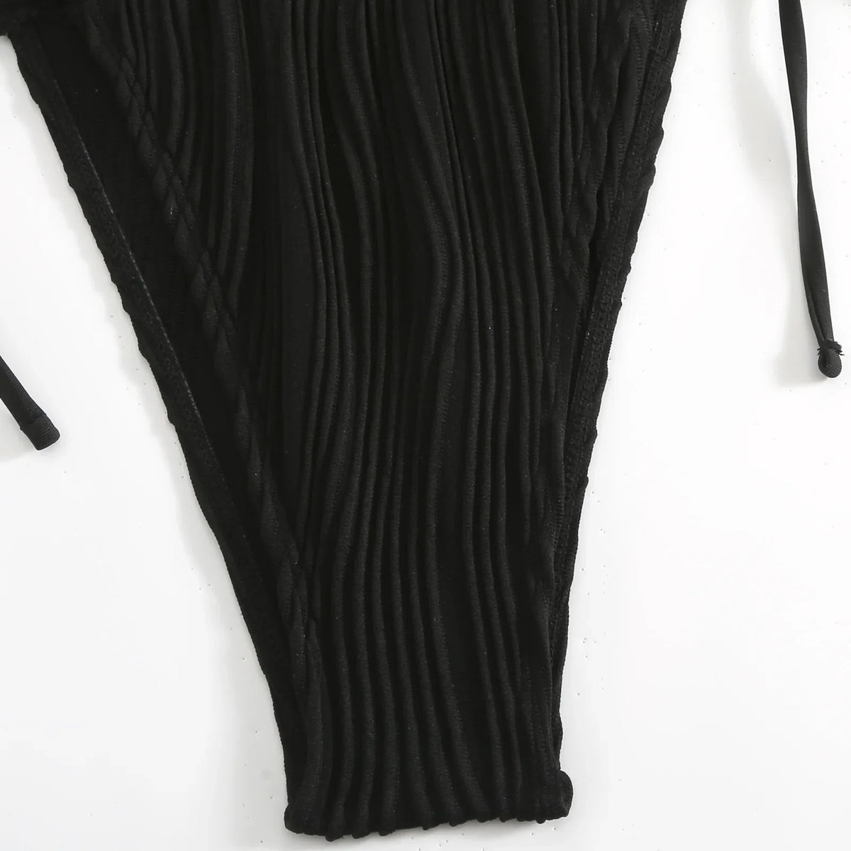 2026 New Deep V One Piece Black Swimsuit Halter Solid Color Women&