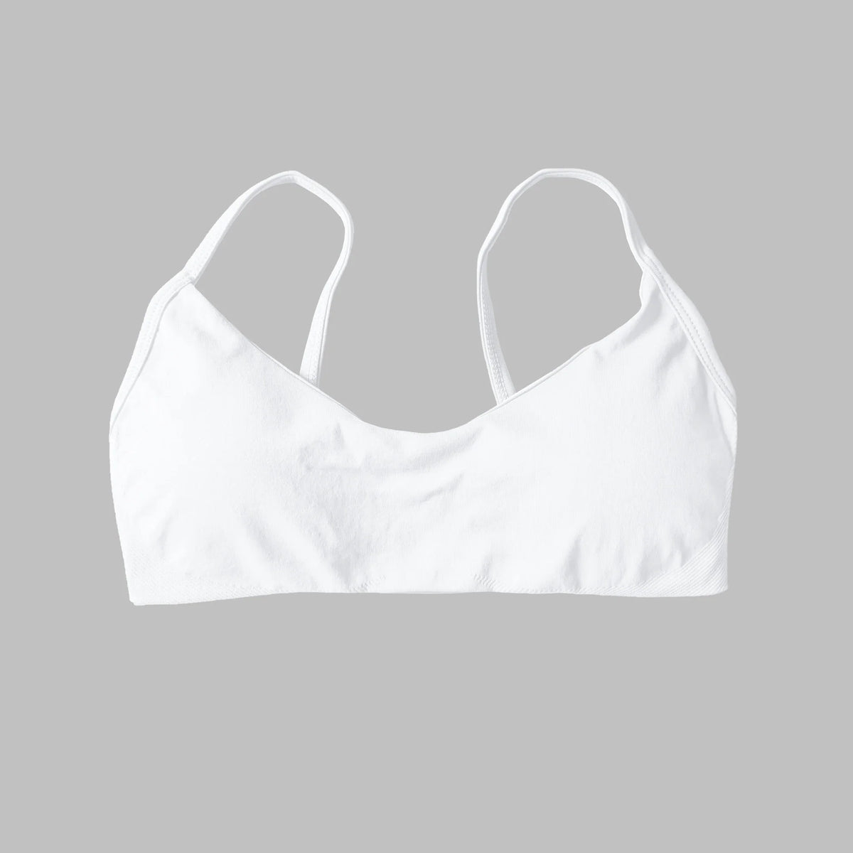NCLAGEN Scoop Neck Bra High Support Thin Strap Seamless Pilates Yoga Underwear Push-up Gym Clothes Workout Running Fitness Top