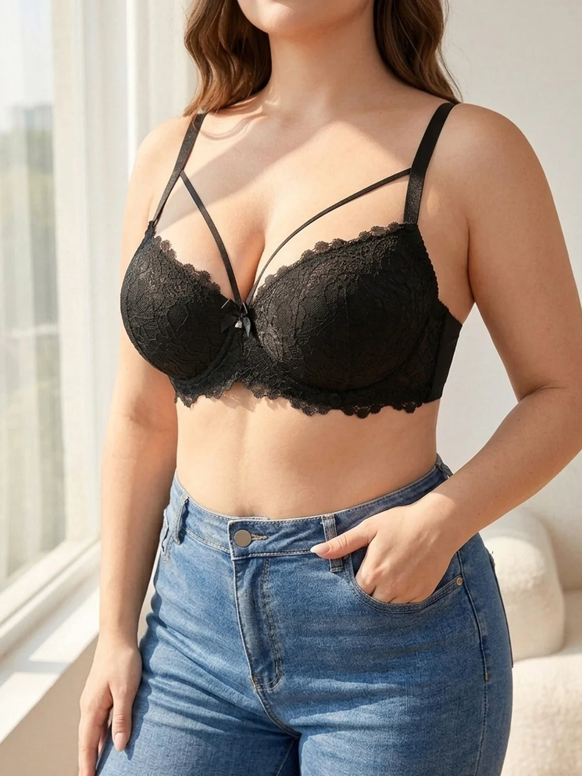 Plus Size Lace Women&