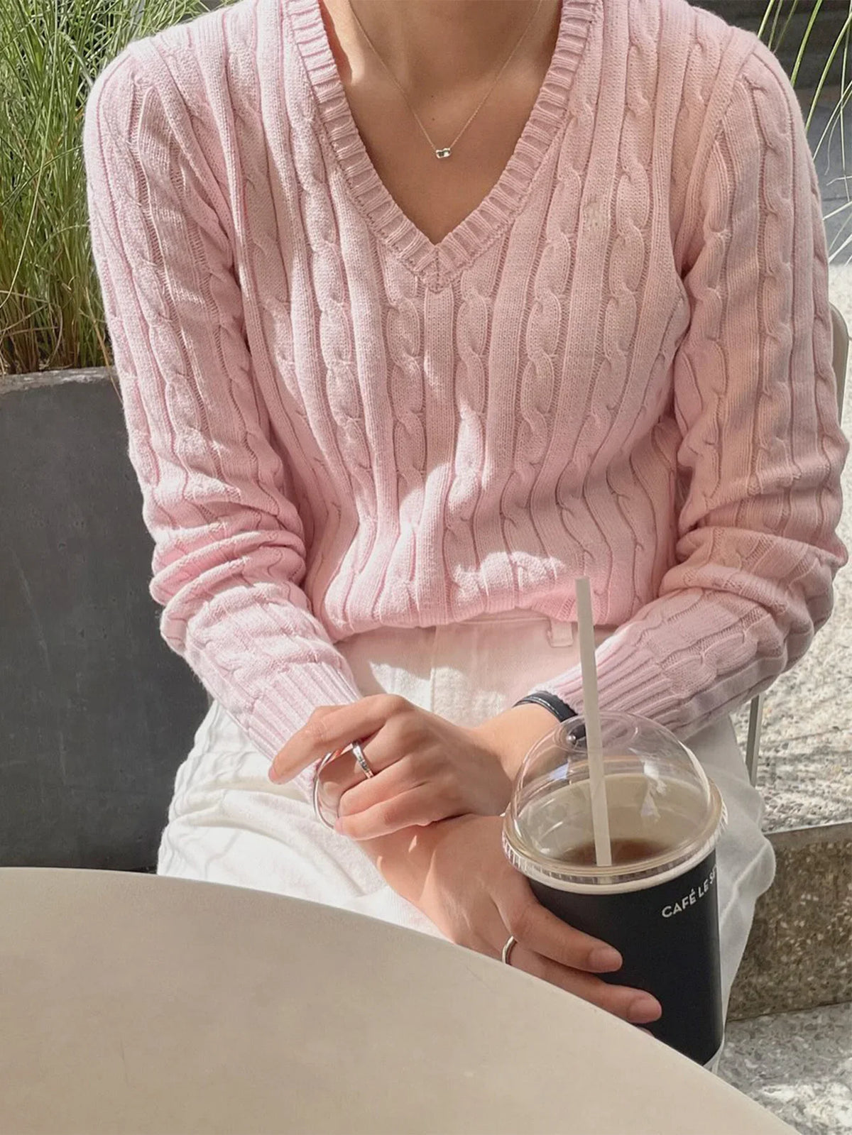 Phantasy Retro Solid Color Sweater Winter Women&