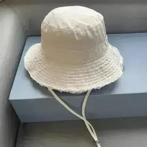 Luxury Bucket Beach Hat - Y2K Wide Brim Sun Hat - Wedding &amp; Party Elegant