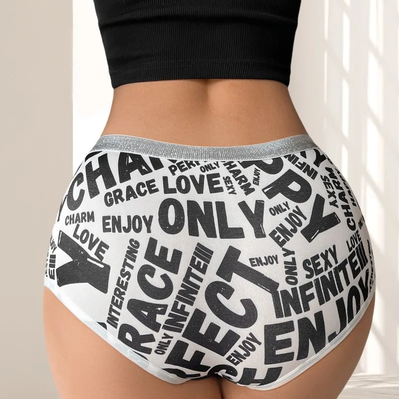 1pcs New Style Panty Letter Print Sexy Women&