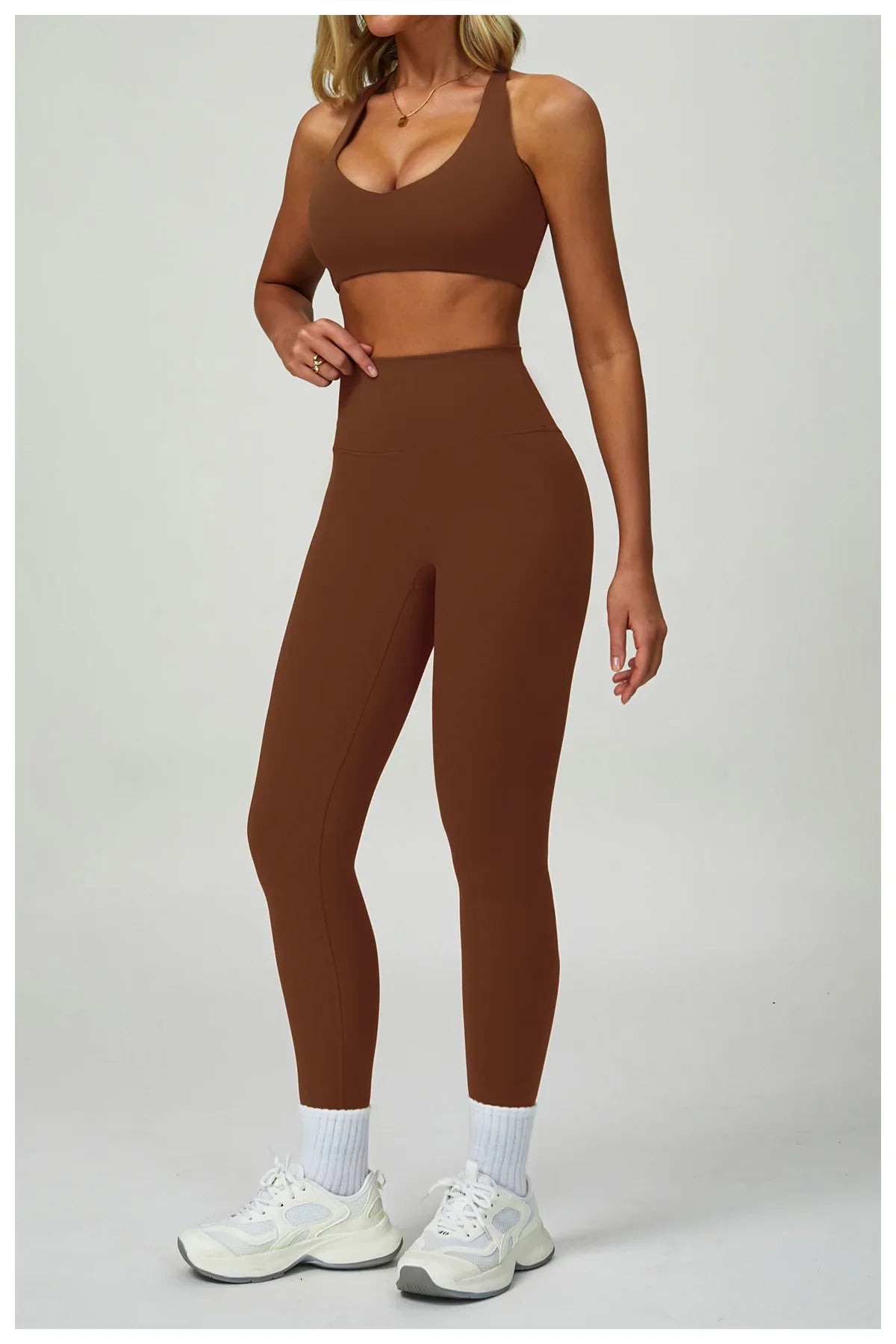 2/3-Piece Activewear Set – Sports Bra &amp; High Waist Leggings