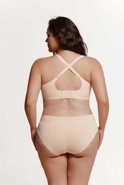 Wireless Comfortable Bra Large Cup Seamless Anti-Sagging Back Smoothing Underwear Soft Women&
