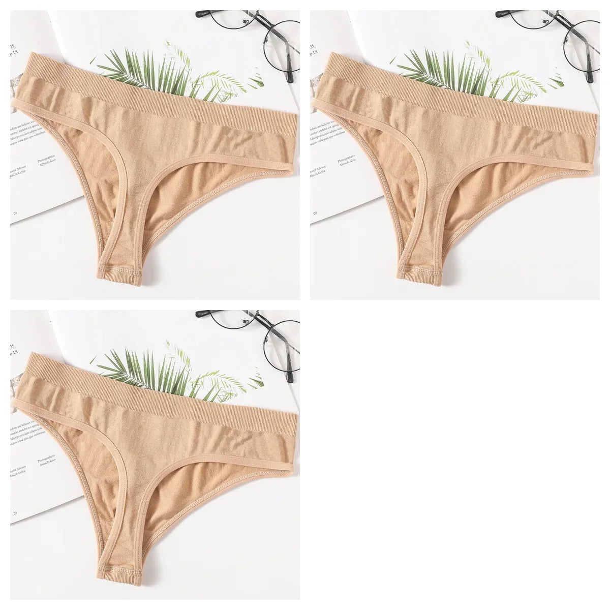3Pcs/Set Thongs Women&