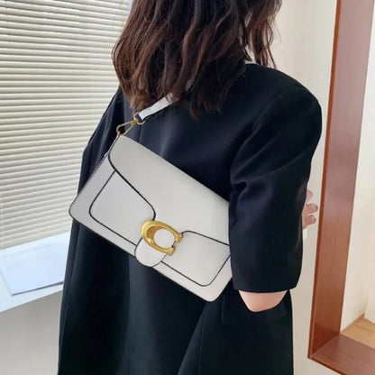 PU Crossbody Bag For Women With Double Straps Small Square Satchel Purse For Everyday Use