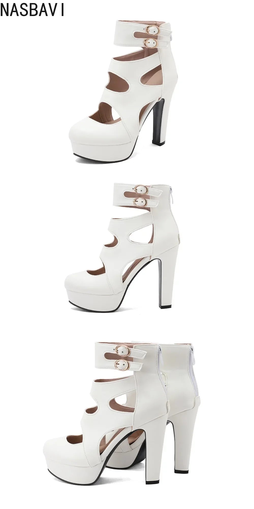 Trendy Hot Sale Summer Fashion Peep Toe Platform High Heels Roman Ankle Sandals Woman&