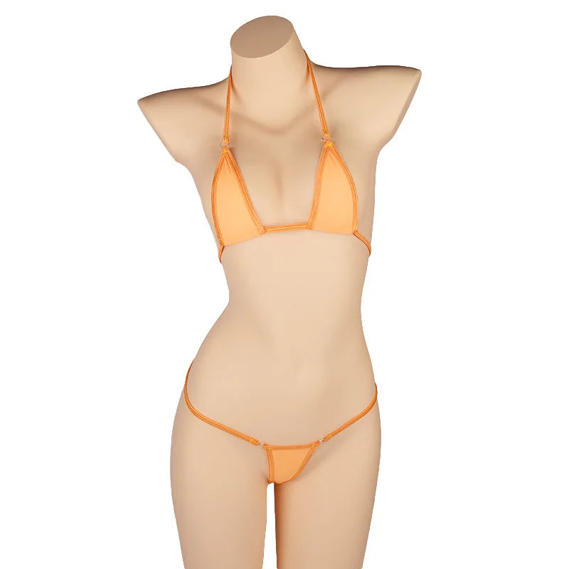 DEKA Solid Transparent Bikini Women Mini Micro Bikini Set Bandage Thong Underwear G-String Bra Swimsuit Brazilian Swimwear