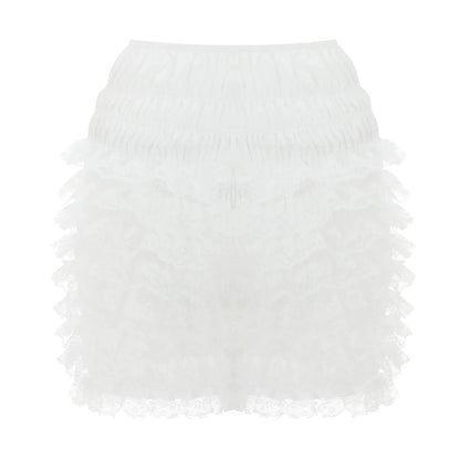 Fashion Women Ladies Solid Lace Frilly Ruffle Knicker Underwear Short Pants Safety Shorts