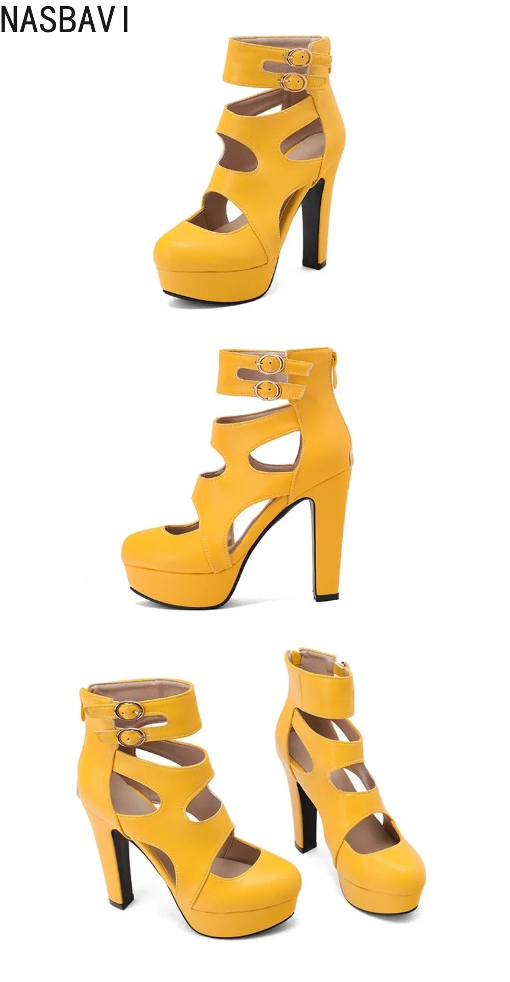Trendy Hot Sale Summer Fashion Peep Toe Platform High Heels Roman Ankle Sandals Woman&