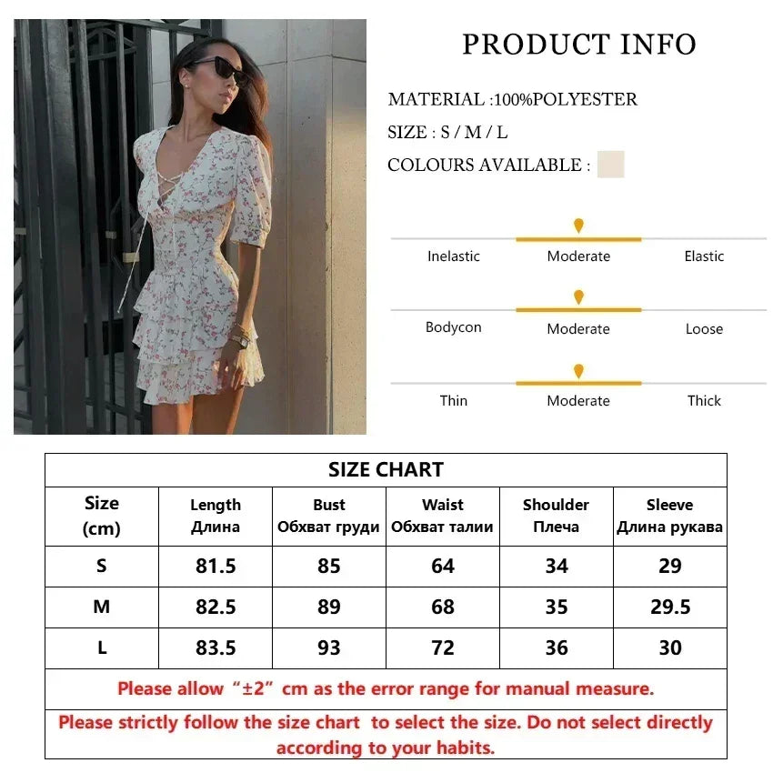 Clacive Summer Slim Print Women&