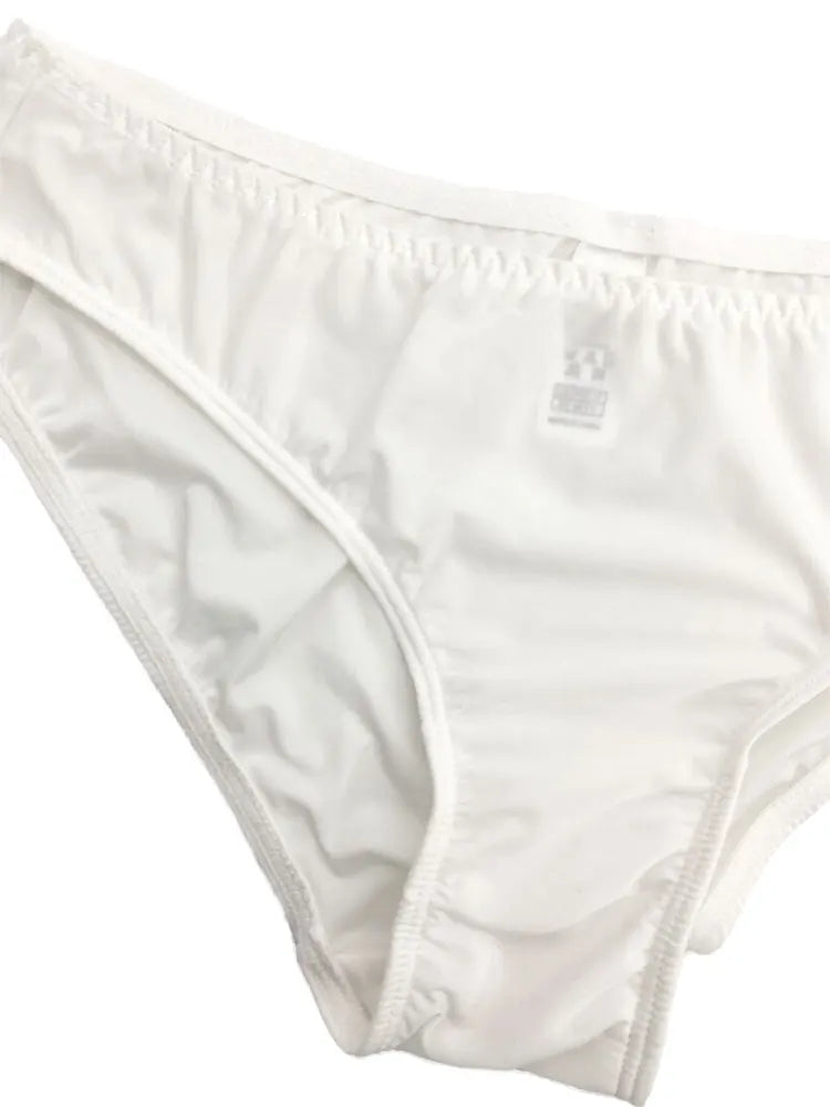 Simple, Smooth, Seamless, Solid Color, Mid-Low Waist Briefs for Women, Summer Ice Silk Women&