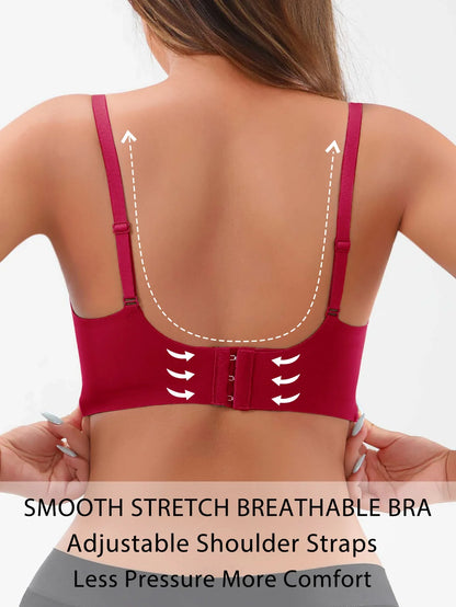 Seamless Jelly Glue Lady Bra Wire Free Brassiere Adjustable Anti-sagging Women Underwear Female Push Up Padded Lady Bralette
