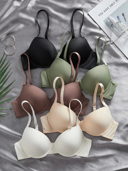 5PCS Solid Basic Women&