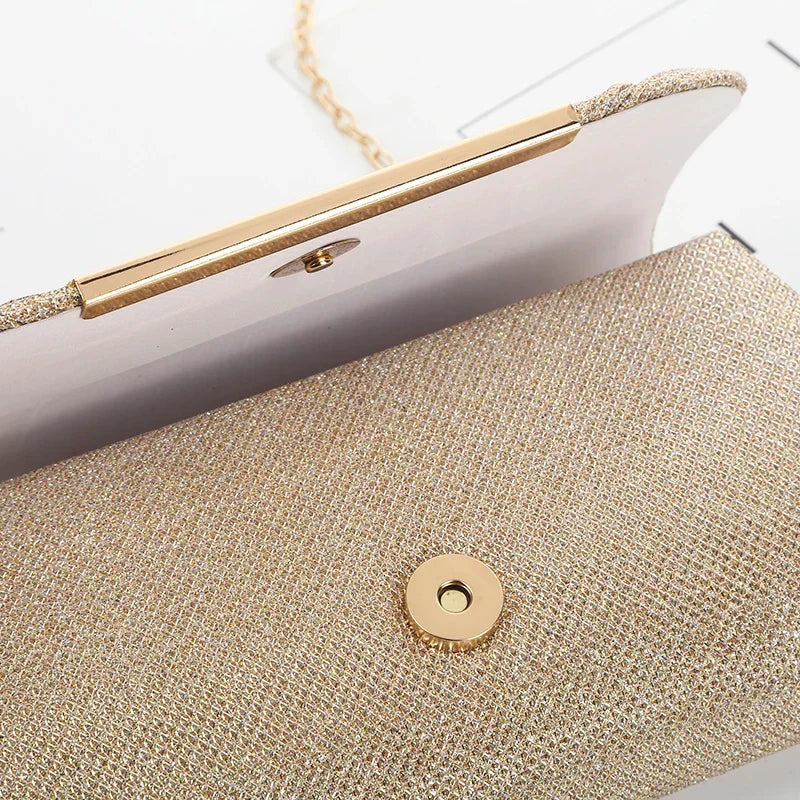 None European And American Sequined Evening Bag For Weddings Women Chain Shoulder Strap Clutch - Chain Shoulder Strap