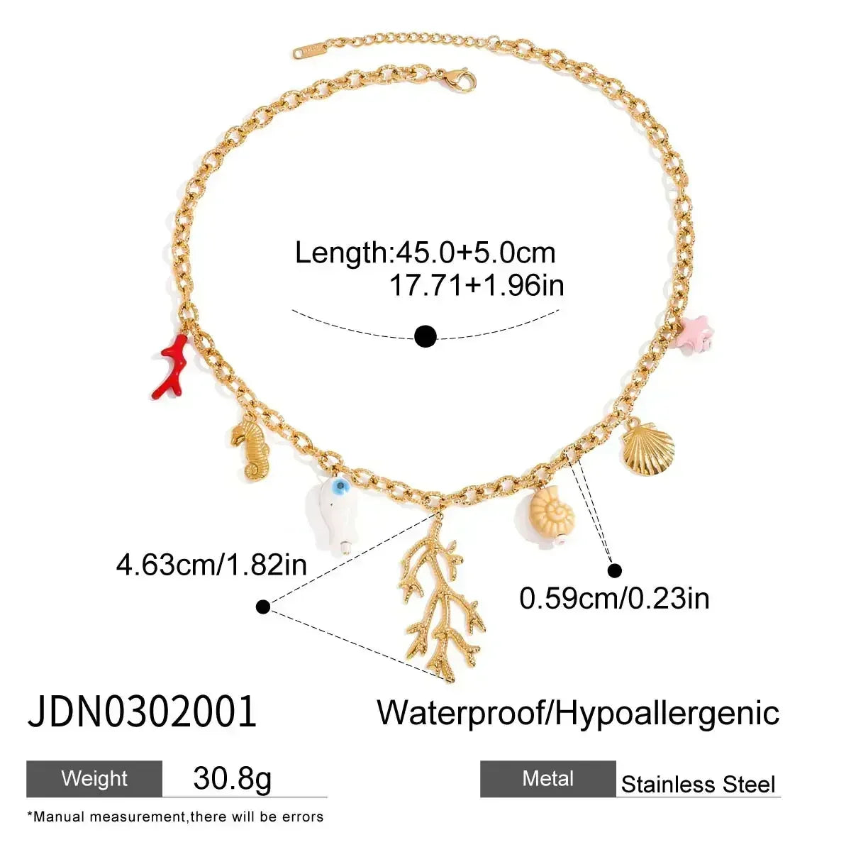 Zora Colorful Summer Holiday Style Conch Pendant Necklace Women&