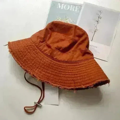 Luxury Bucket Beach Hat - Y2K Wide Brim Sun Hat - Wedding &amp; Party Elegant
