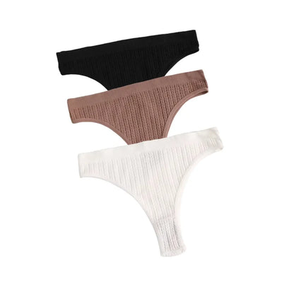 3Pcs/Set Seamless Panties Women Low Waist Briefs Soft Underwear Solid Color Sexy Lingerie Female Underpants Stretch Panty