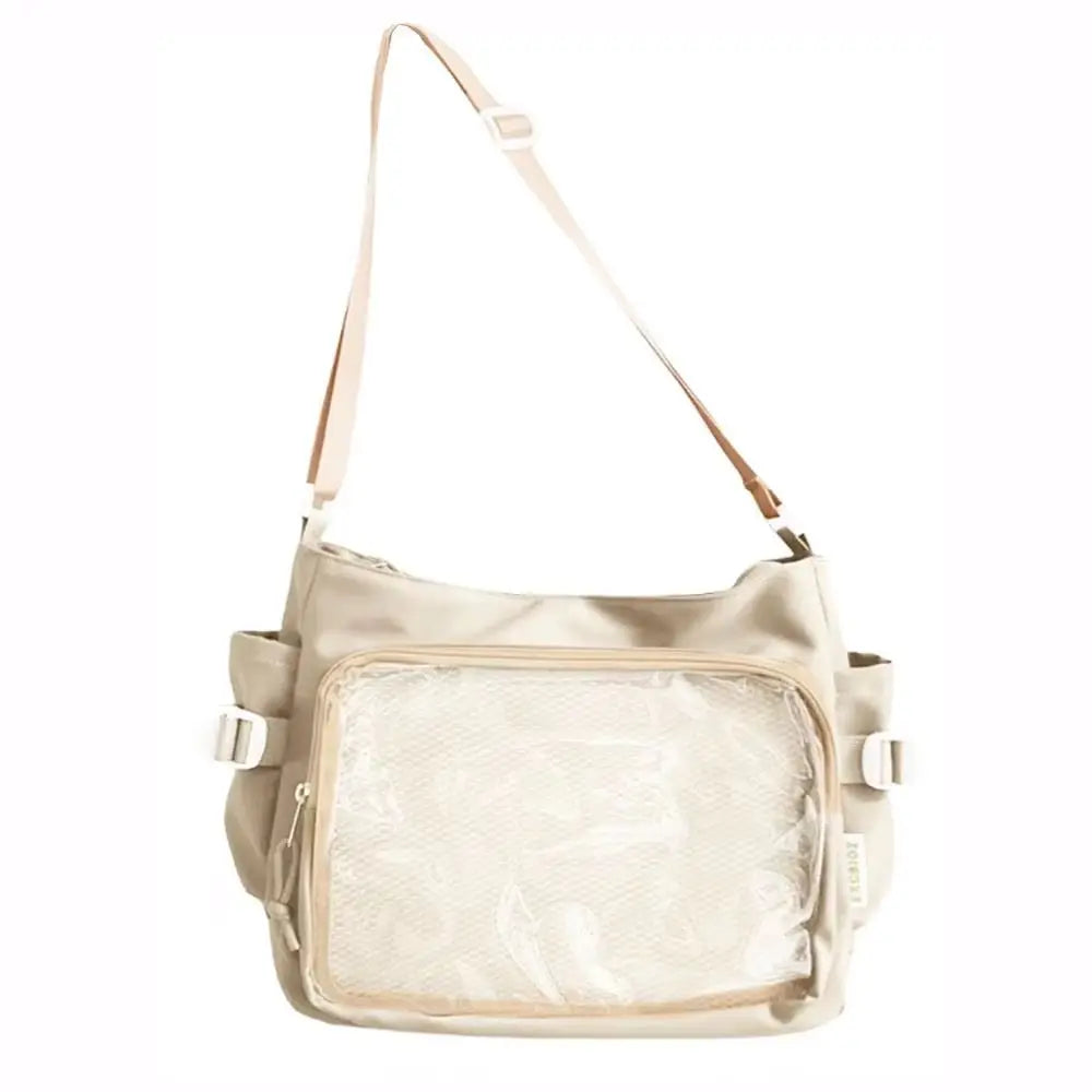 Harajuku Canvas Shoulder Bag - Vintage Y2K Style With Spacious Interior And Lightweight