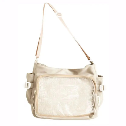 Harajuku Canvas Shoulder Bag - Vintage Y2K Style With Spacious Interior And Lightweight