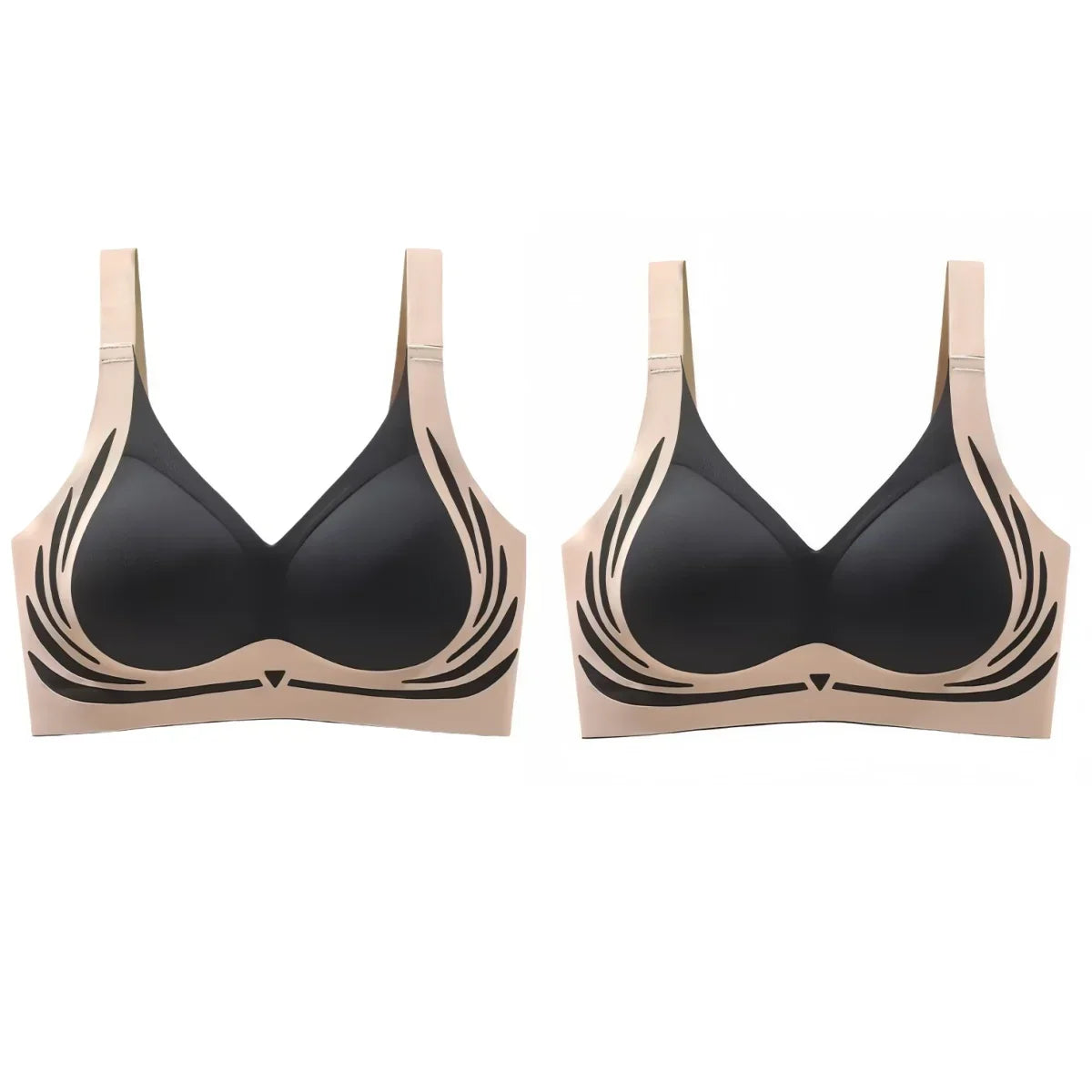 2Pcs/Set Non-wire Push-Up Bras Women&