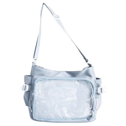 Harajuku Canvas Shoulder Bag - Vintage Y2K Style With Spacious Interior And Lightweight
