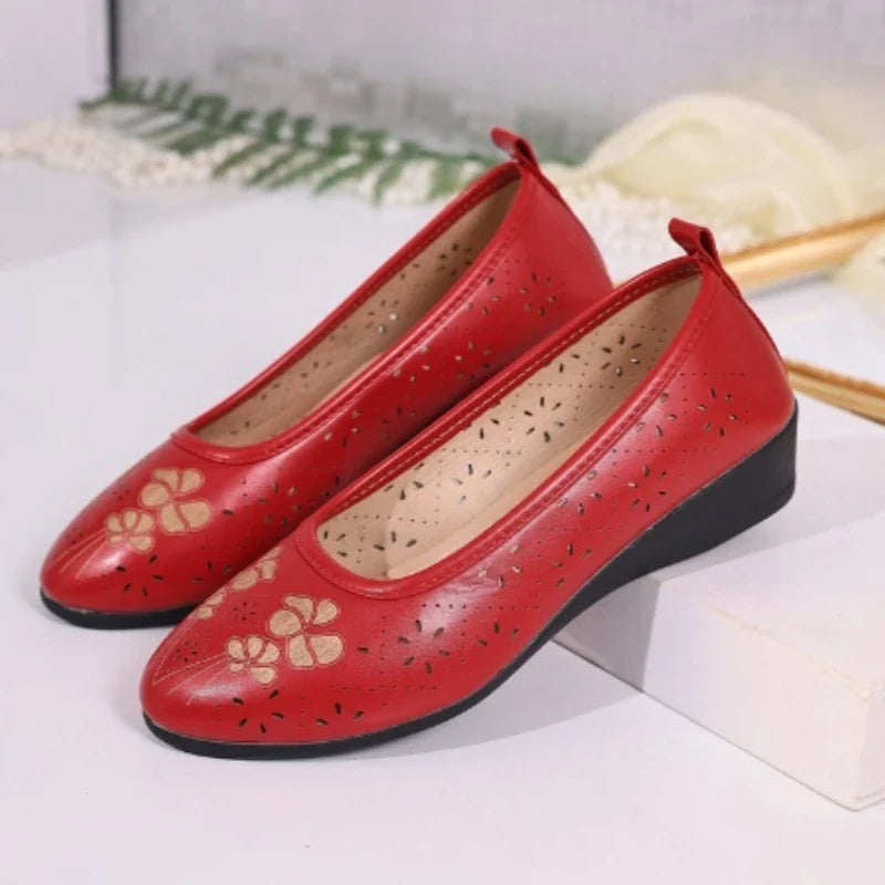 Comfortable Flat Bottom Mom ShoesSoft Surface  Work Casual Women&