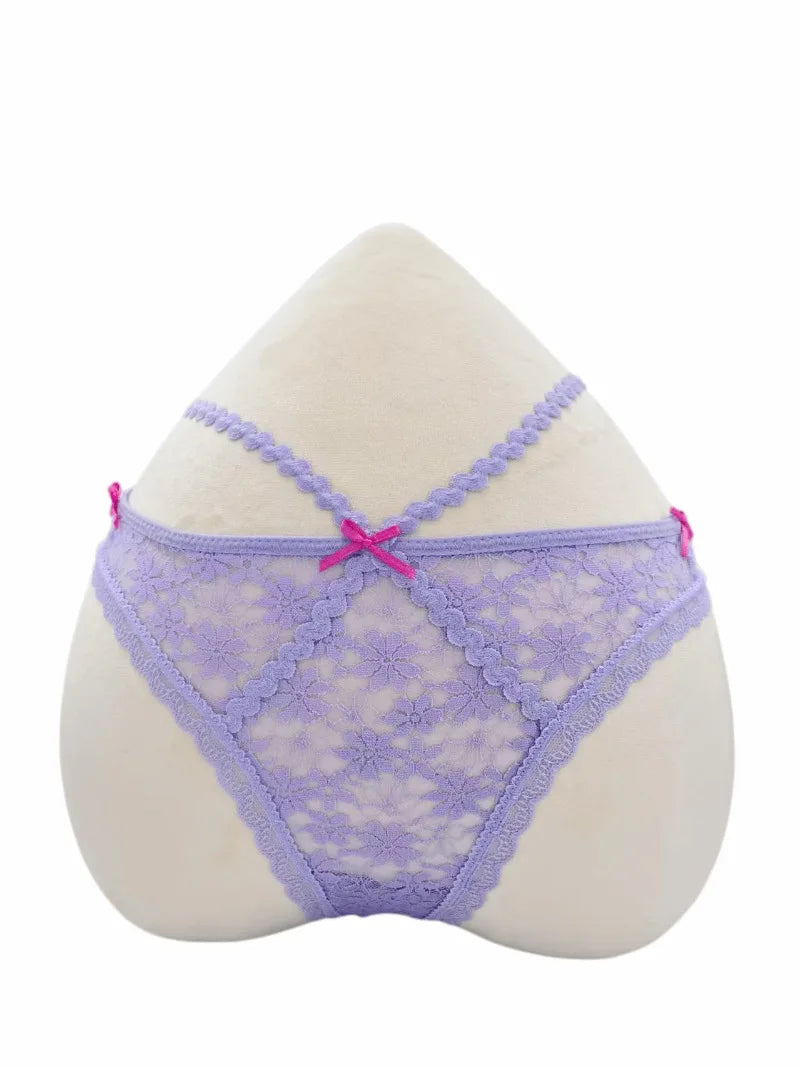 Sexy Lace Thong Double Strap Women&
