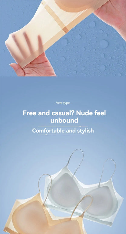 Ultra-Thin Breathable Ice Silk Top Bra Women&