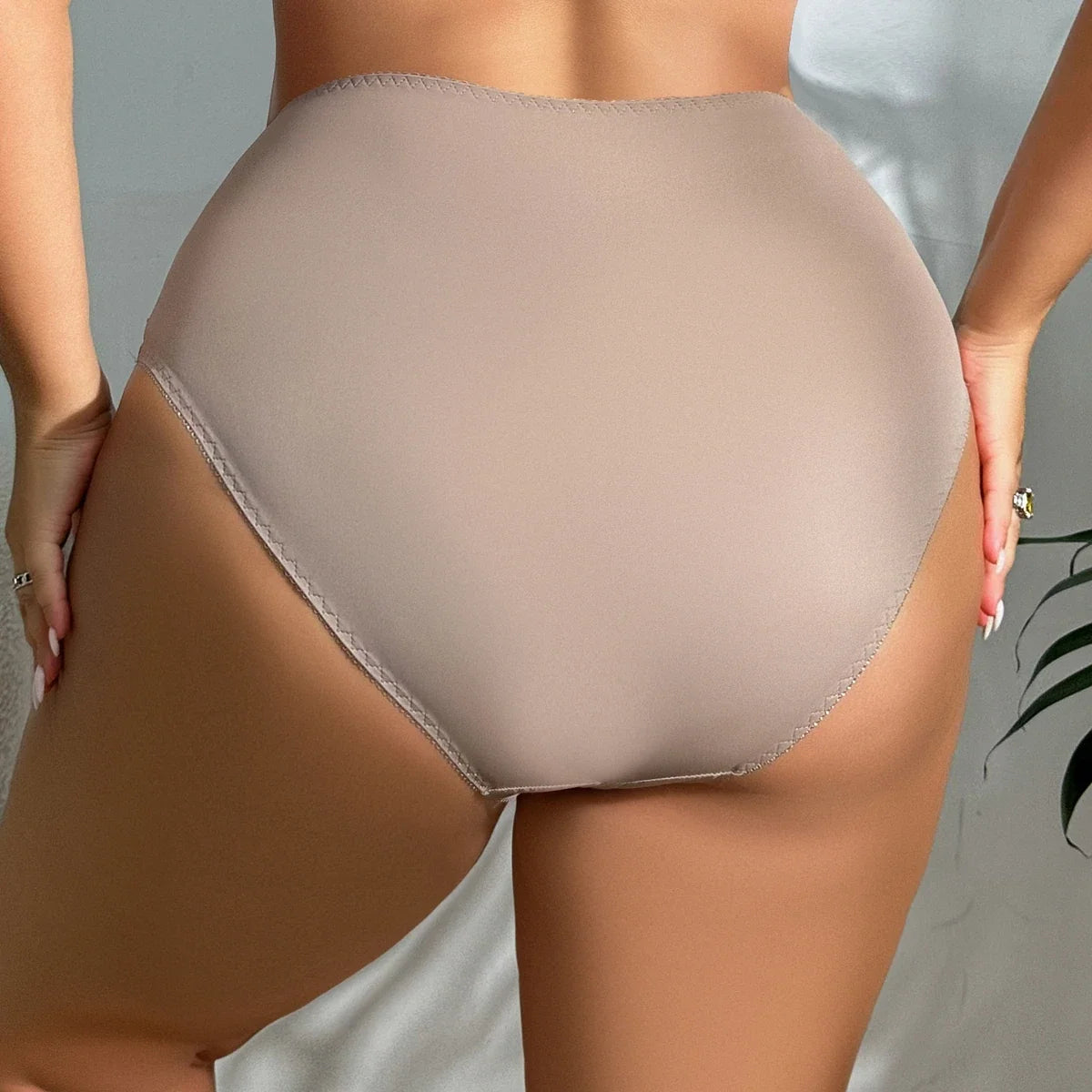 BEAUWEAR Big Size Panties for Woman Plus Size Underwear Plain Thin Underpants 0XL 1XL 2XL 3XL 4XL 5XL-2025