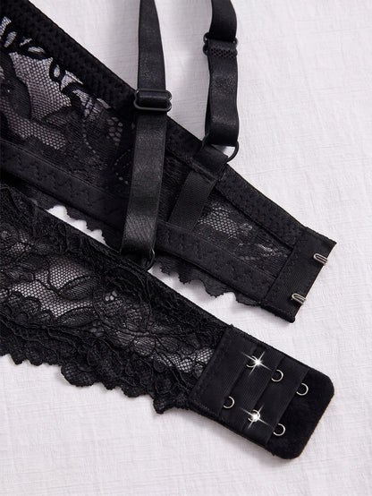 3Pcs Floral Lace Women&