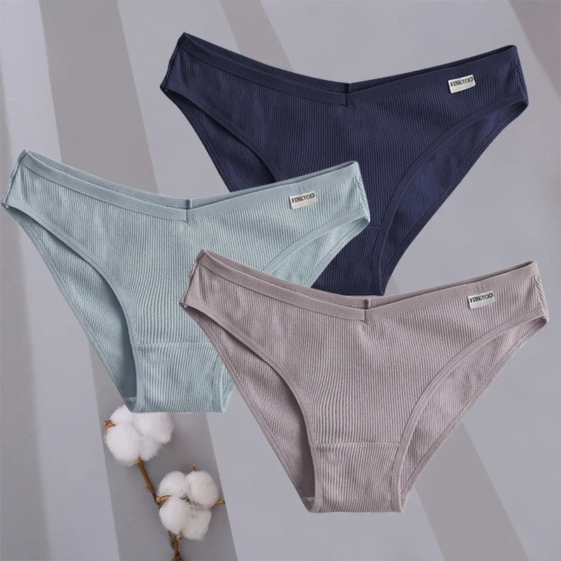 Comfortable Cotton Briefs for Women – 3-Piece Panty Set