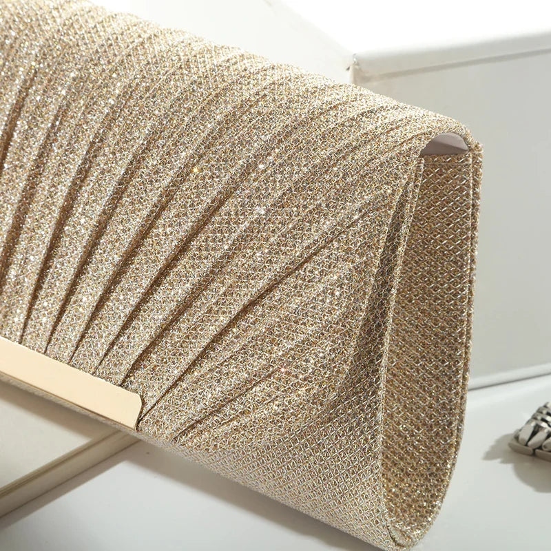 None European And American Sequined Evening Bag For Weddings Women Chain Shoulder Strap Clutch - Chain Shoulder Strap