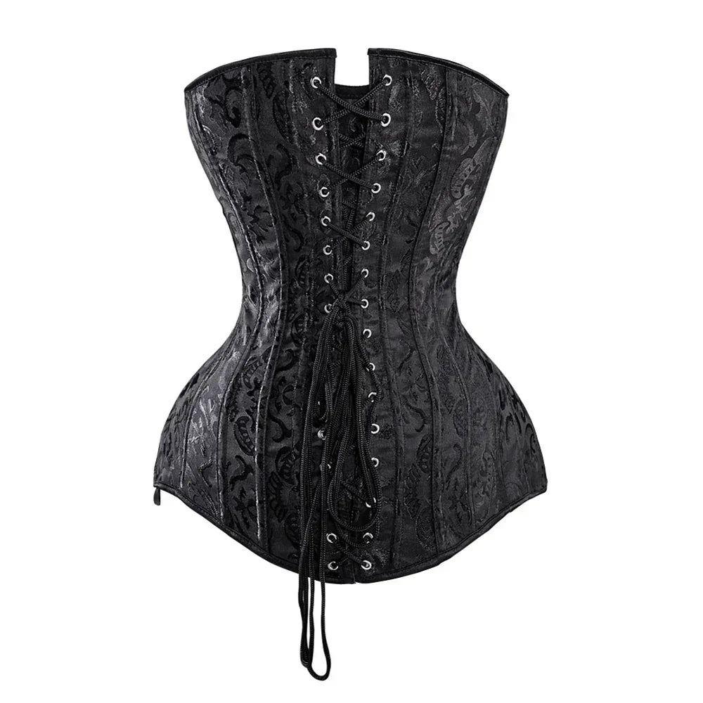 White Bridal Corselet Long Torso Waist Training Corset Lingrie Bones Overbust Hourglass Body Shaper Corset Size XS-6XL 942