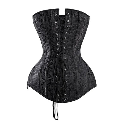 White Bridal Corselet Long Torso Waist Training Corset Lingrie Bones Overbust Hourglass Body Shaper Corset Size XS-6XL 942