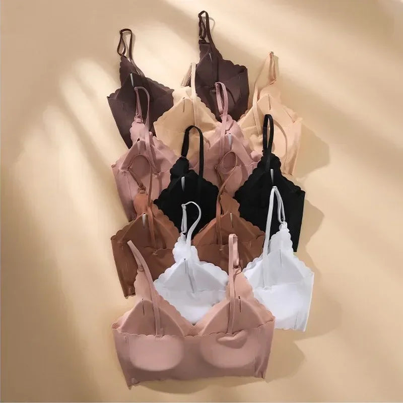 Seamless Ice Silk Ultra-Thin Breathable Bra Comfortable Breathable Underwear Women&