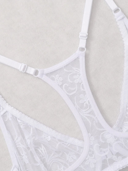 3-Piece Plus Size Lingerie With Lace Front Buttons For Women Brassiere  Adjustable Underwear Comfort And Breathability Bra