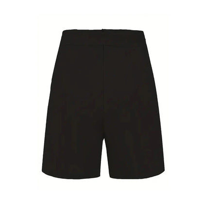 Y2K Solid Button Front Shorts Tie Waist Beach Summer High Waist Shorts Women&
