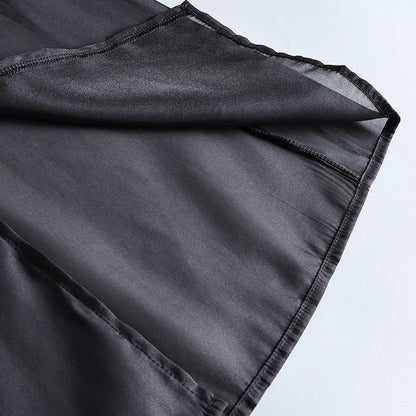 Trendix See Through Mesh Patchwork Skirts Women Fashion High Waist Casual Commuting Streetwear 2025 Vacation Party Elegant Skirt