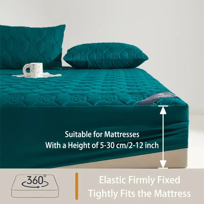 1pc Waterproof Mattress Protector (no Pillowcases), Soft and Breathable Fitted Sheet with Deep Pocket for Single or Double Bed